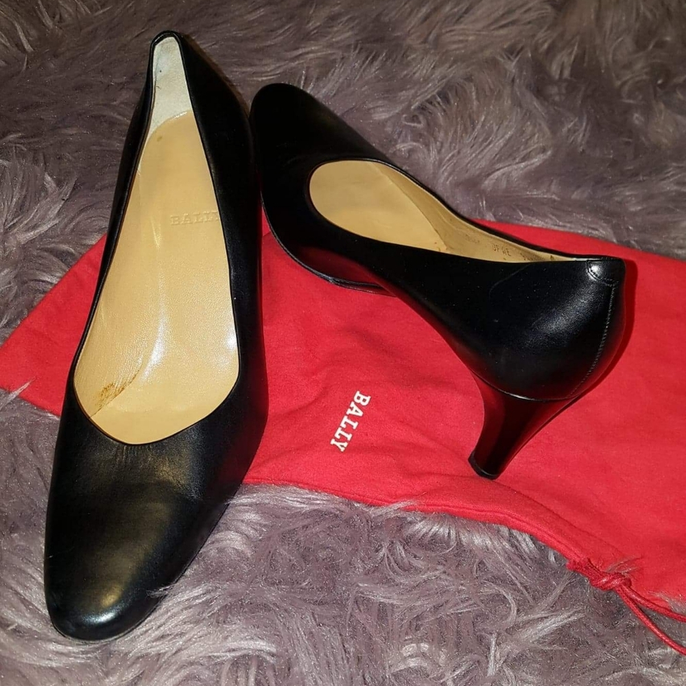 Bally, slightly used,  black, heels, 9.5